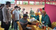 Vaksinasi massal yang digelar Polres Batang bekerjasama dengan TNI, Pemkab, dan Kejaksaan Negeri Batang. (Foto:nyatanya.com/Diskominfo Batang)