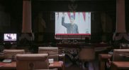 Presiden RI, Ir. Joko Widodo pada Sidang Tahunan MPR RI 2021, Senin (16/8/2021) dari Gedung Nusantara, Kompleks Parlemen, DKI Jakarta. (Foto:Humas Pemda DIY)