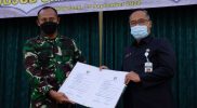 Dandim 0705/Magelang Letkol (Arm) Rohmadi dan Wali Kota Magelang Muchamad Nur Aziz saat pembukaan TMMD Reguler ke-112. (Foto: Diskominfo Magelang)