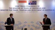 Mendag Muhammad Lutfi mengatakan pertemuannya dengan Kementerian Perdagangan dan Investasi Australia sepakat bersinergi untuk mempercepat pemulihan ekonomi kedua negara pasca pandemi Covid-19. (Foto: Biro Humas Kemendag)