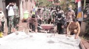 Progam TNI TMMD Sengkuyung Tahap III Tahun 2021 di Desa Kaloran, Kabupaten Temanggung, menargetkan betonisasi jalan sepanjang 1.050 meter. (Foto: Diskominfo Temanggung)