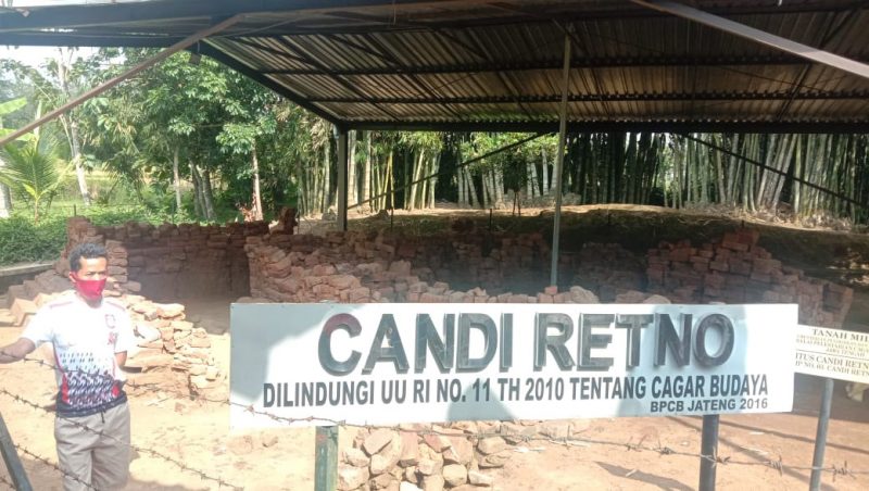 Komplek situs Candi Retno yang pada awalnya terbuka, saat ini sudah diberi atap peneduh. (Foto: Humas/beritamagelang)