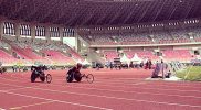 Cabor Para-Atletik Kursi Roda 400 Meter Putri klas T53 yang digelar di Lukas Enembe Stadium, Jayapura. Atlet Jateng, Putri Ayu Julianingsih rain medali emas pada pertandingan ini. (Foto: InfoPublik)
