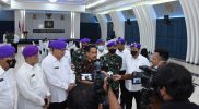 Staf Potensi Maritim TNI Angkatan Laut (Spotmaral) bersenergi dengan Komando Resimen Mahasiswa (Komenwa) Indonesia membahas pembentukan Komponen Pendukung (Komduk) Matra Laut. (Foto: Dispenal)