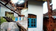 Sejumlah bangunan rusak, pohon tumbang timpa beberapa mobil akibat hujan deras disertai angin kencang di Pasuruan pada Minggu (26/12/2021). (Foto: MC Diskominfo Prov Jatim)