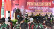 Danrem 072/Pamungkas Brigjen TNI Afianto saat memberi pengarahan dalam kunjungan kerja di Kodim 0732/Sleman. (Foto: Penrem 072/Pmk)