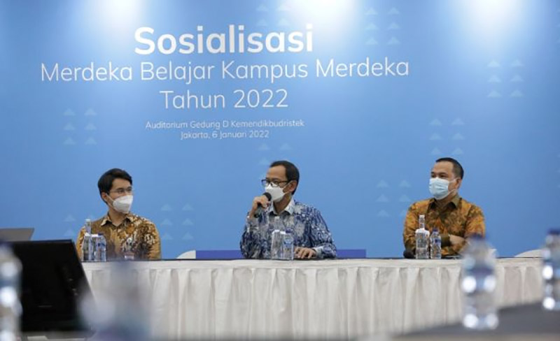 Ditjen Diktiristek mengadakan sosialisasi terkait pelaksanaan program Merdeka Belajar Kampus Merdeka di 2022 di Gedung D Kemendikbudristek Jakarta. (Foto: Ditjen Diktiristek)