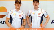 Dua pembalap tim Repsol Honda, Marc Marquez dan Pol Espargaro. (Foto: Tangkapan Layar Youtube Satgas Covid-19)