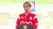 Presiden Joko Widodo meresmikan ruas tol Manado-Bitung seksi Danowudu, Kota Bitung, Sulawesi Utara pada Jumat (25/2/2022). (Foto: Istimewa/InfoPublik)