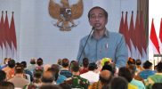 Presiden Jokowi dalam sambutannya pada Peringatan Hari Pers Nasional (HPN) 2022 secara virtual, Selasa (9/2/2022). (Foto: Amiriyandi InfoPublik)