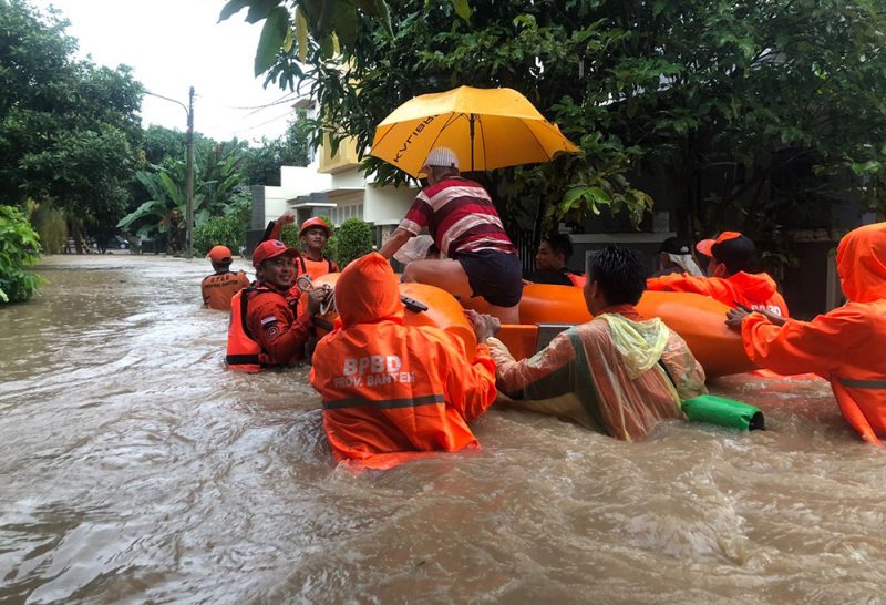 Banjir landa Kota Serang, Provinsi Banten. Dua Warga dilaporkan meninggal dunia, 2 lainnya hilang. (Foto: BPBD Kota Serang)