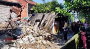 Rumah Munadi di Plosokuning V RT 022/09 Minomartani Ngaglik Sleman hancur rata dengan tanah akibat ledakan bahan pembuat mercon. (Foto:Ist)