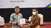 Haryadi Suyuti dalam forum kepatuhan jaminan sosial ketenagakerjaan yang diselenggarakan di Hotel Grand Ina Indonesia, Rabu (27/4/2022). Foto: Humas Pemkot Yogya