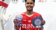 Anthony Sinisuka Ginting, berhasil meraih gelar juara Singapore Open 2022 setelah mengalahkan Kodai Naraoka pada final Singapore Open 2022. Foto: Instagram @bwf.official