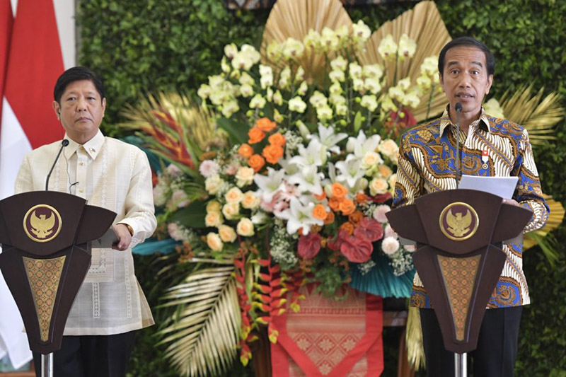 Presiden Republik Filipina Ferdinand Romualdez Marcos Jr dan Presiden RI Joko Widodo (Jokowi).  Foto: BPMI Setpres 