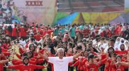 Ganjar Pranowo para peringatan Haornas ke-39 tahun 2022 tingkat Jawa Tengah, di Stadion R Maladi Sriwedari, Kota Surakarta, Jumat (9/9/2022). Foto: Humas Jateng