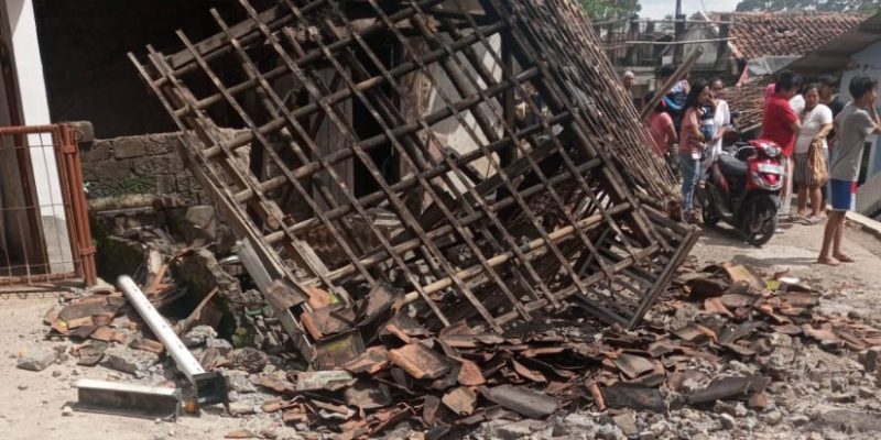 Kerusakan bangunan akibat gempa bumi di Kabupaten Cianjur, Jabar, Senin (21/11/2022). Foto: BPBD Kabupaten Cianjur