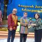 engumuman penerima penghargaan bergensi tahunan tersebut disiarkan secara langsung dari studio CNN Indonesia TV pada Jumat (27/1/2023) malam. Foto: Ist/Humas PWI