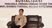 Anggota MPR RI Andika Pandu Puragabaya mesnsosialisasikan 4 Pilar di hadapan masyarakat Sleman. (Foto : Istimewa)